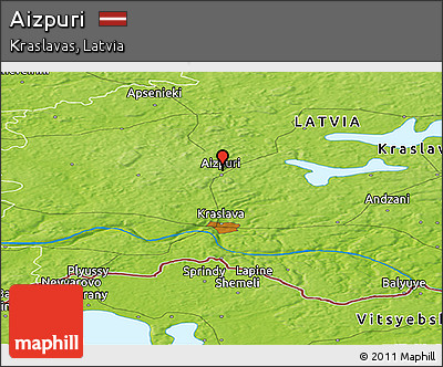 Physical Panoramic Map of Aizpuri