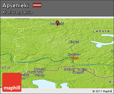 Physical Panoramic Map of Apšenieki