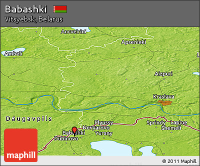 Physical Panoramic Map of Babashki
