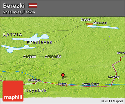 Physical Panoramic Map of Berezki