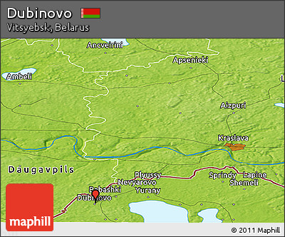 Physical Panoramic Map of Dubinovo