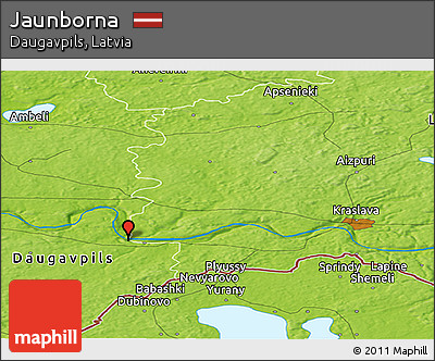 Physical Panoramic Map of Jaunborna
