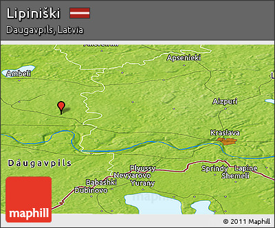 Physical Panoramic Map of Lipiniški