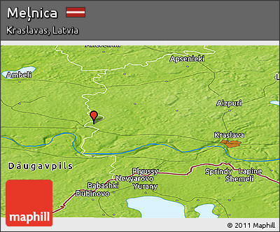 Physical Panoramic Map of Meļnica