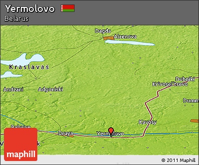 Physical Panoramic Map of Yermolovo