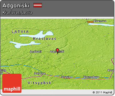 Physical Panoramic Map of Adgoniški