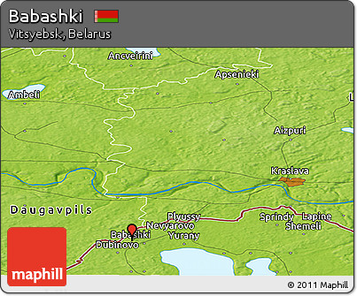 Physical Panoramic Map of Babashki