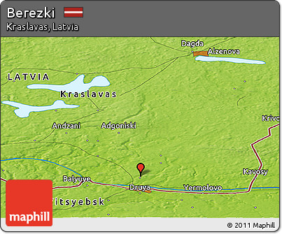 Physical Panoramic Map of Berezki