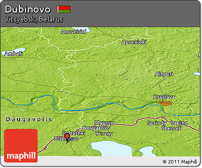 Physical Panoramic Map of Dubinovo