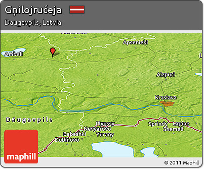 Physical Panoramic Map of Gņilojručeja