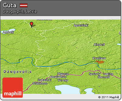 Physical Panoramic Map of Guta