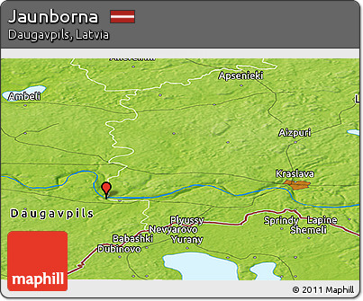 Physical Panoramic Map of Jaunborna