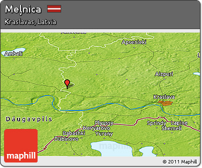 Physical Panoramic Map of Meļnica