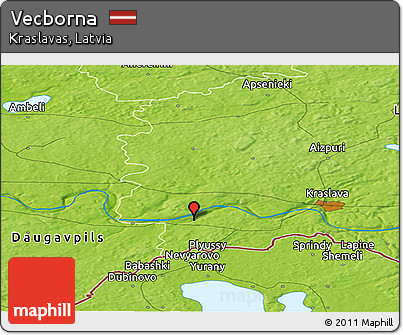 Physical Panoramic Map of Vecborna