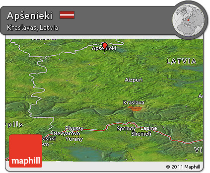 Satellite Panoramic Map of Apšenieki