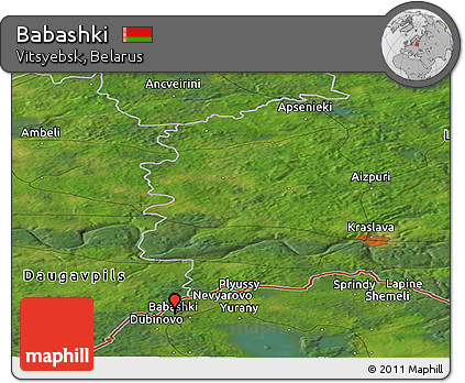 Satellite Panoramic Map of Babashki