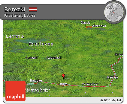 Satellite Panoramic Map of Berezki