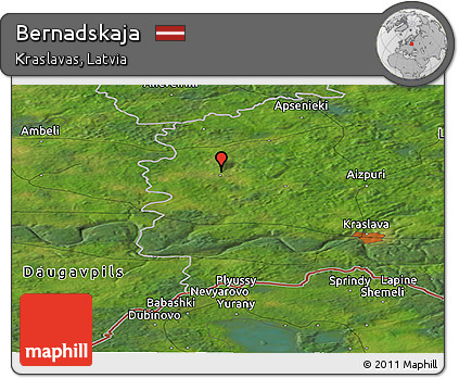 Satellite Panoramic Map of Bernadskaja