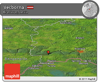 Satellite Panoramic Map of Vecborna