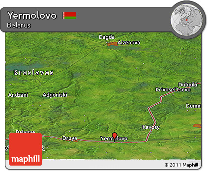 Satellite Panoramic Map of Yermolovo