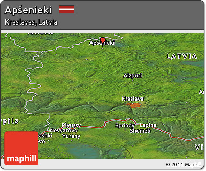 Satellite Panoramic Map of Apšenieki