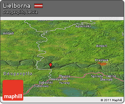 Satellite Panoramic Map of Lielborna