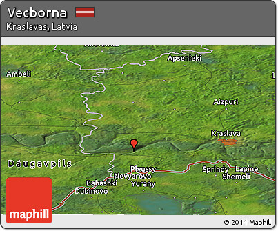 Satellite Panoramic Map of Vecborna