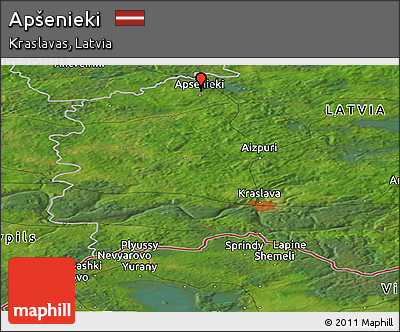 Satellite Panoramic Map of Apšenieki