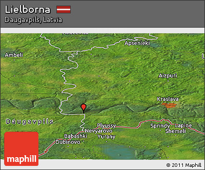 Satellite Panoramic Map of Lielborna