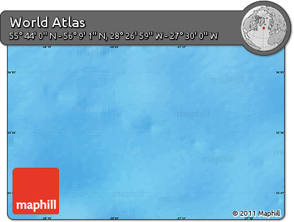 Physical Map of the Area around 55° 56' 31" N, 27° 58' 30" W