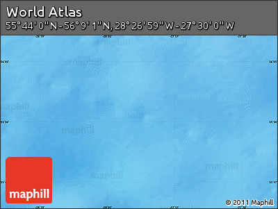 Physical Map of the Area around 55° 56' 31" N, 27° 58' 30" W