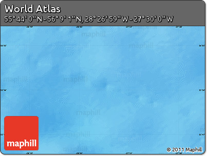 Physical Map of the Area around 55° 56' 31" N, 27° 58' 30" W