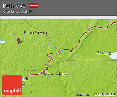 Physical 3D Map of Bunčeva