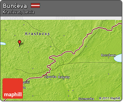 Physical 3D Map of Bunčeva