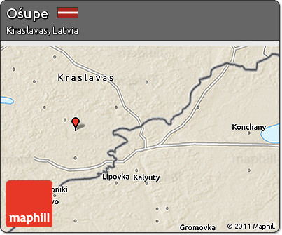 Shaded Relief 3D Map of Ošupe