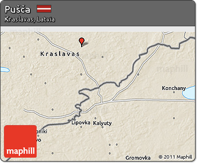 Shaded Relief 3D Map of Pušča