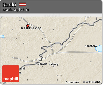 Shaded Relief 3D Map of Rudki