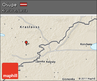 Shaded Relief 3D Map of Ošupe
