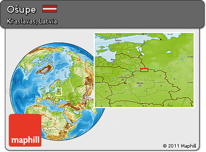 Physical Location Map of Ošupe