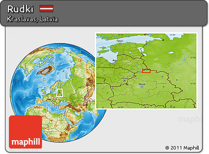 Physical Location Map of Rudki