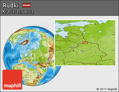 Physical Location Map of Rudki