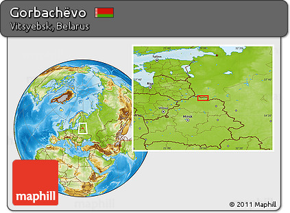 Physical Location Map of Gorbachëvo