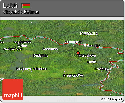 Satellite Panoramic Map of Lokti