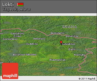 Satellite Panoramic Map of Lokti