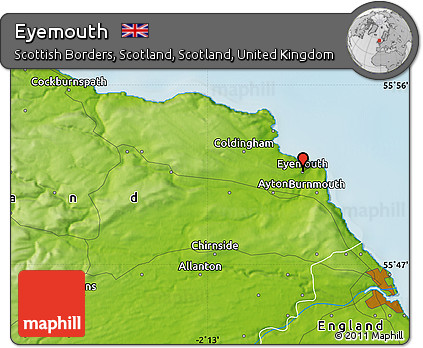 Physical Map of Eyemouth