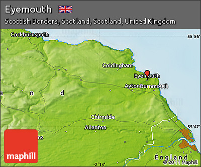 Physical Map of Eyemouth
