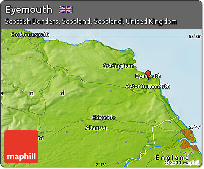 Physical Map of Eyemouth