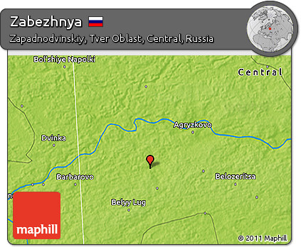 Physical 3D Map of Zabezhnya