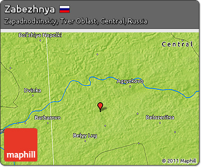 Physical 3D Map of Zabezhnya