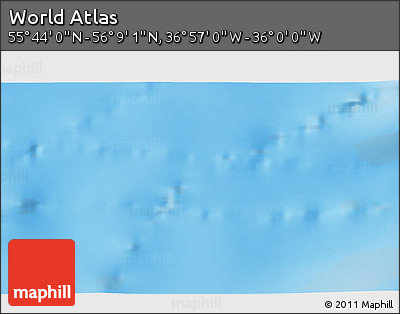 Physical 3D Map of the Area around 55° 56' 31" N, 36° 28' 30" W